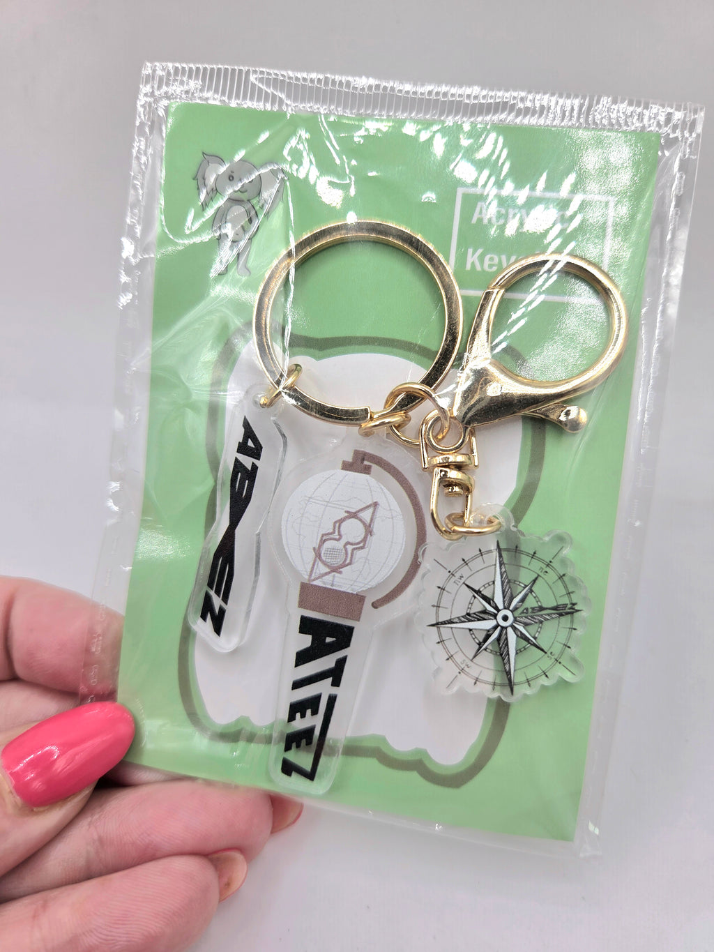 ATEEZ Keychain Set – Lightstick Fan Charm