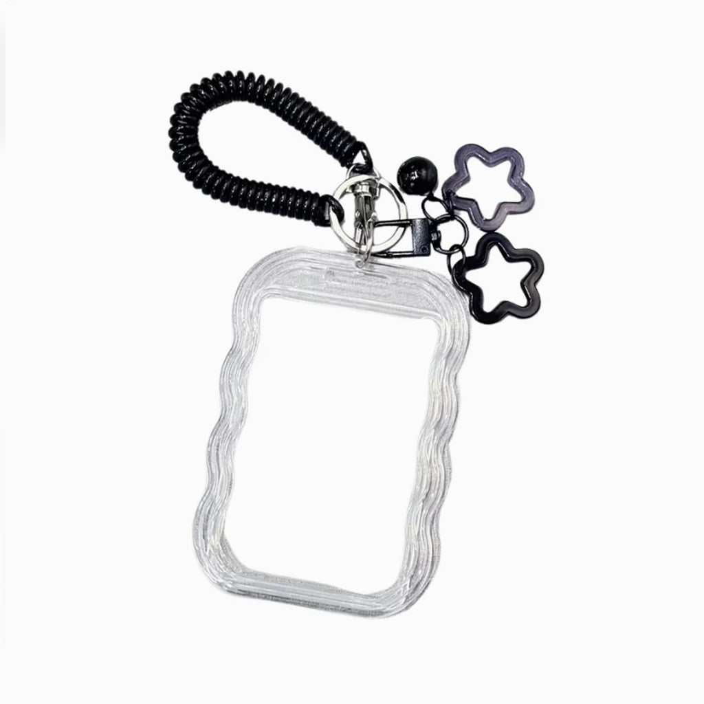 Black K-POP Photocard Holder Keychain