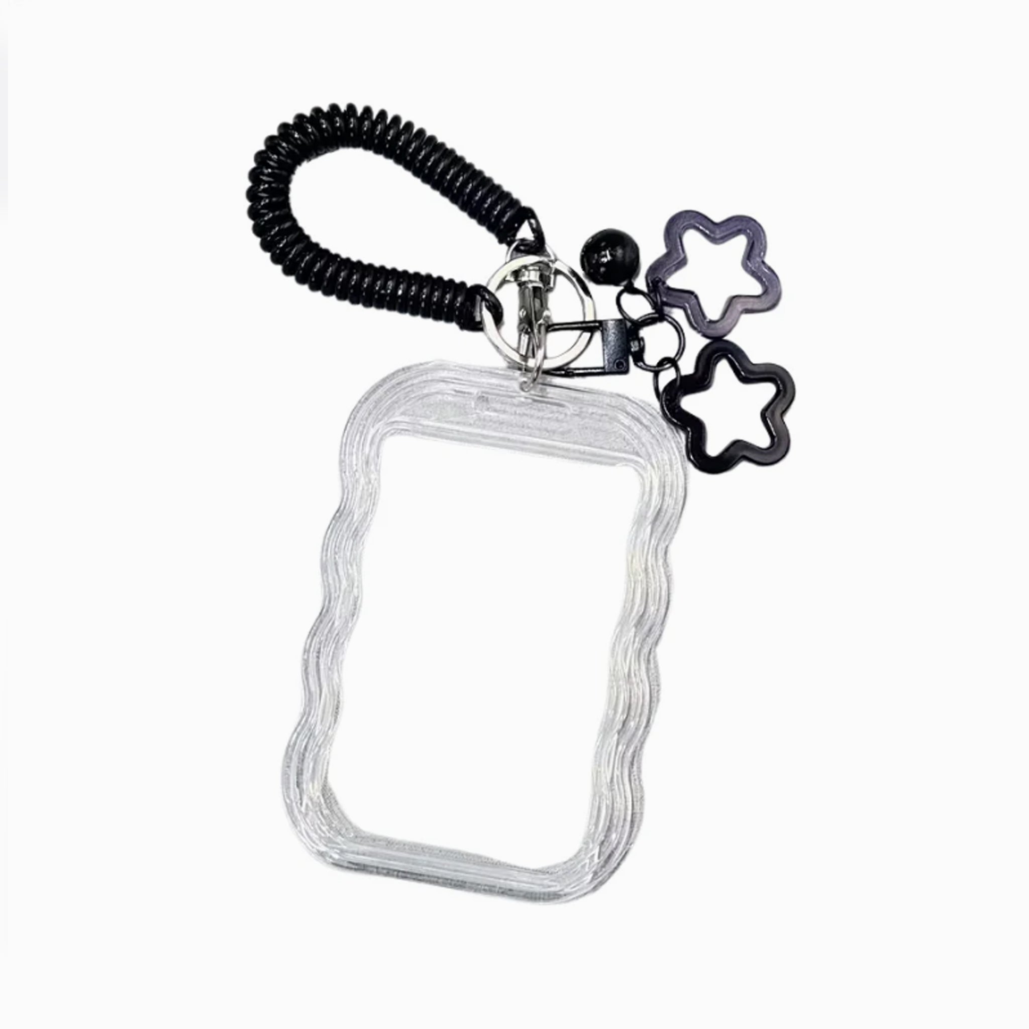 Black K-POP Photocard Holder Keychain