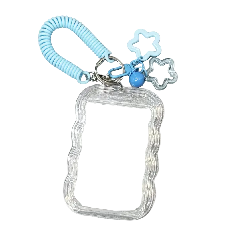 Blue K-POP Photocard Holder Keychain