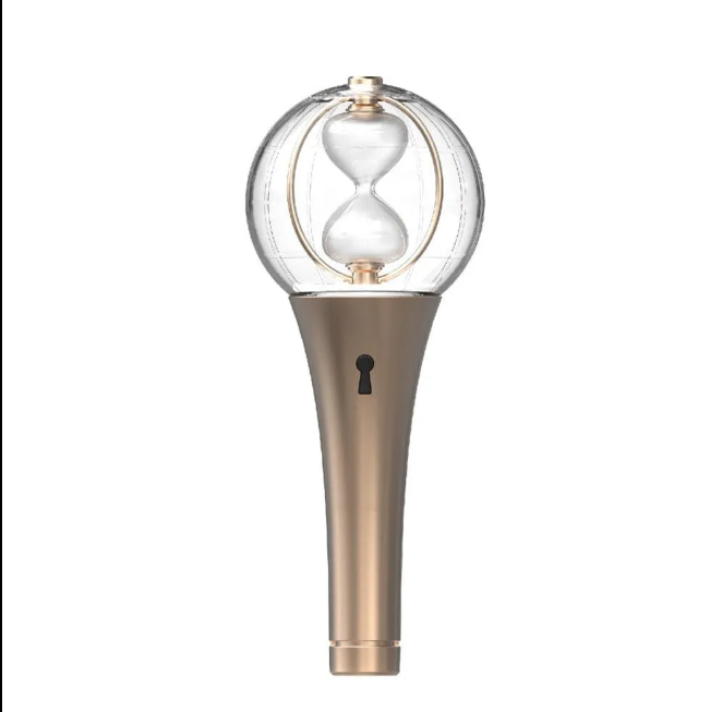 Decorative lamp with hourglass design on a white background